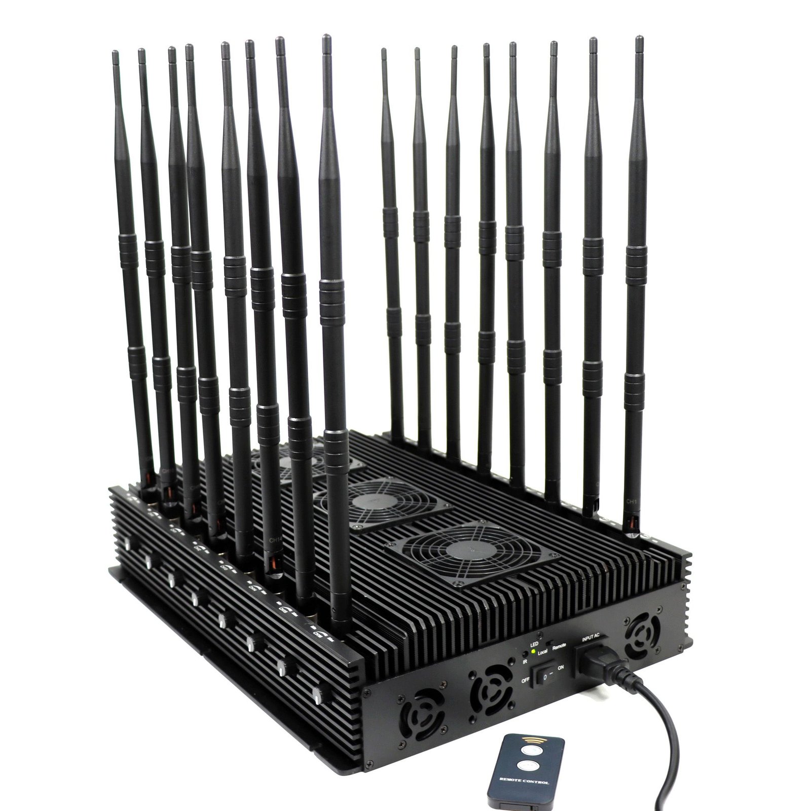 full band mobile phone jammer 16 antenas wifi gps lojack uhf vhf 1