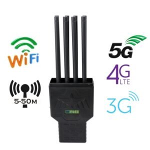 8 bandas gps wifi teléfono móvil jammer con batería grande 1