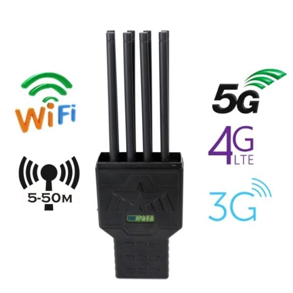 8-band gps wifi cell phone jammer with large battery 1